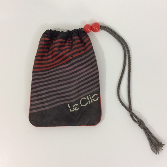 Vintage Le Click Grey Red Purple Mini Camera Bag - Picture 2 of 7